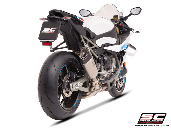 BMW S 1000 RR with SC-Project SC1-R titanium exhaust, rear view