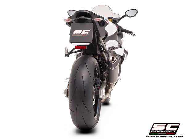 BMW S 1000 RR with SC-Project SC1-R carbon exhaust, back view
