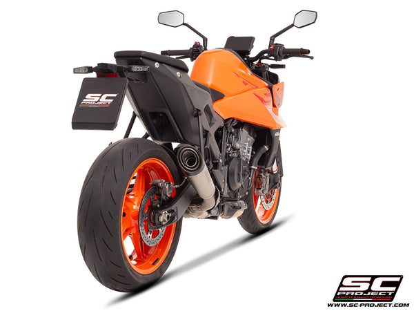 KTM 990 Duke with SC-Project S1 titanium exhaust, rear view