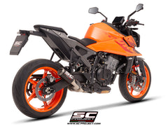 SC PROJECT KTM 990 DUKE (2024 - 2026) – CR-T carbon fibre exhaust, with stoneguard grid (KTM22A-36CR)