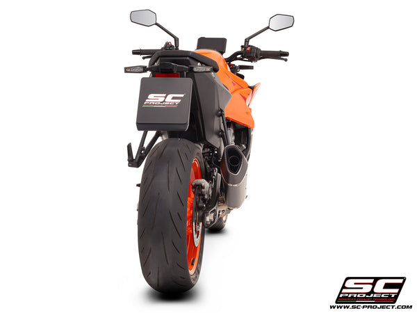KTM 990 Duke with SC-Project SC1-R carbon exhaust, back view