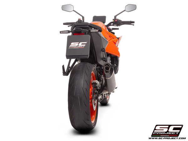 KTM 990 Duke with SC-Project SC1-X carbon exhaust, back view