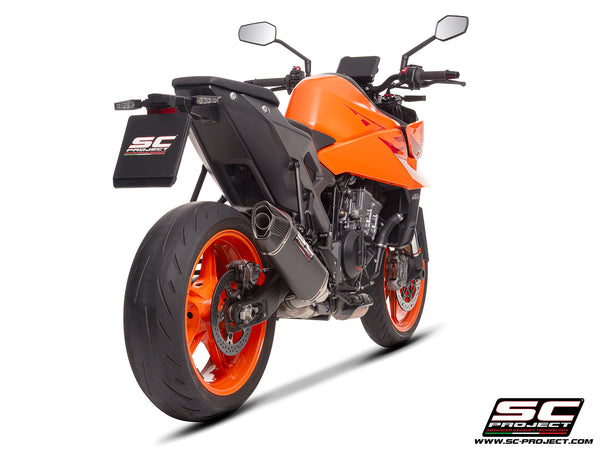 KTM 990 Duke with SC-Project SC1-X carbon exhaust, rear view