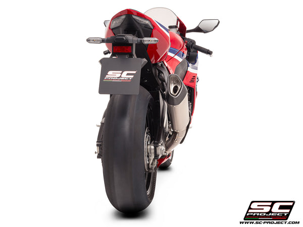Honda CBR1000RR-R with SC-Project SC1-R (250mm) titanium exhaust, back view