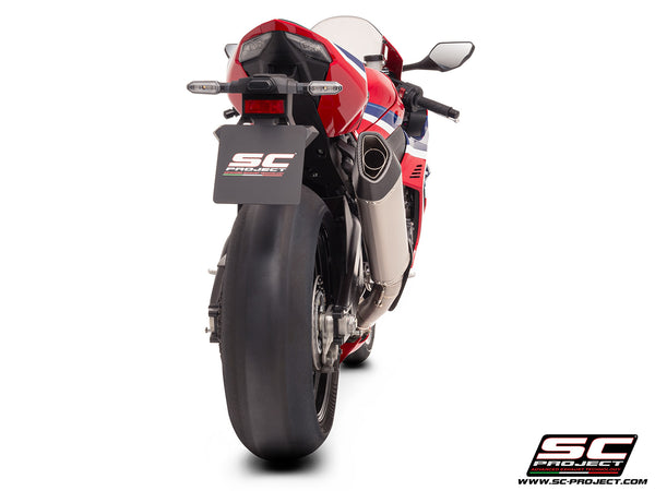 Honda CBR1000RR-R with SC-Project SC1-R (350mm) titanium exhaust, back view