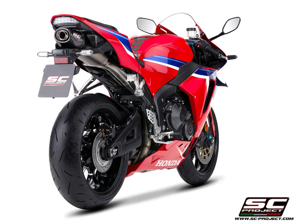 Honda CBR600RR with SC-Project SC-RR titanium exhaust, rear view