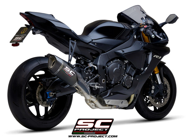 Picture of SC1-R carbon fibre exhaust (250 mm), with de-cat link pipe