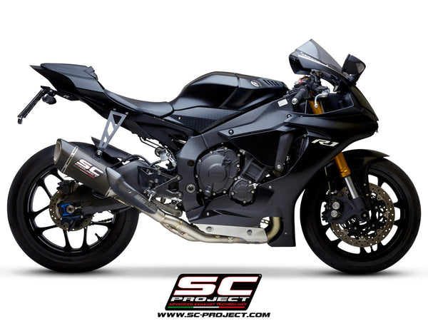 Picture of SC1-R carbon fibre exhaust (250 mm), with de-cat link pipe