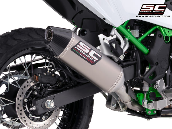 Kawasaki KLE 500 with SC-Project MX titanium exhaust, detail view