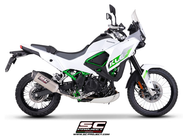 Kawasaki KLE 500 with SC-Project SC1-X titanium exhaust, side view
