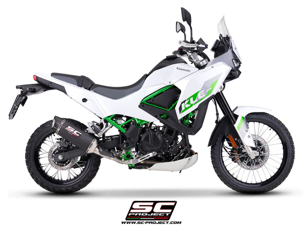 Kawasaki KLE 500 with SC-Project SC1-X carbon fibre exhaust, side view