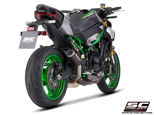 Picture of CR-T carbon fibre exhaust, with carbon fiber heel guard and protection