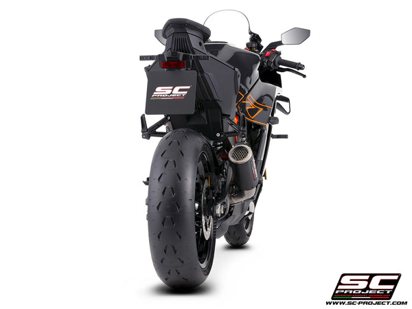 KTM 990 RC-R with SC-Project CR-T M2 carbon fibre exhaust, back view