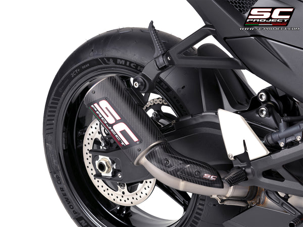 KTM 990 RC-R with SC-Project CR-T M2 carbon fibre exhaust, detail view