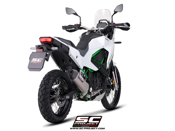Kawasaki KLE 500 with SC-Project MX titanium exhaust, rear view