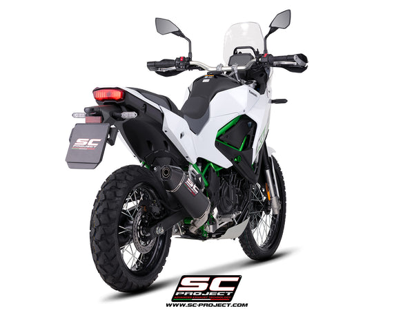 Kawasaki KLE 500 with SC-Project MX carbon fibre exhaust, rear view