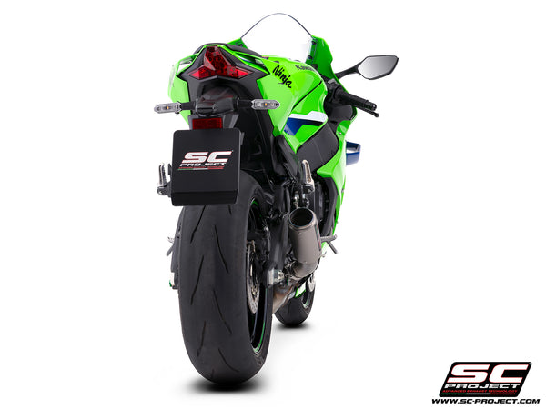 Kawasaki Ninja ZX-10R with SC-Project CR-T titanium exhaust, rear view