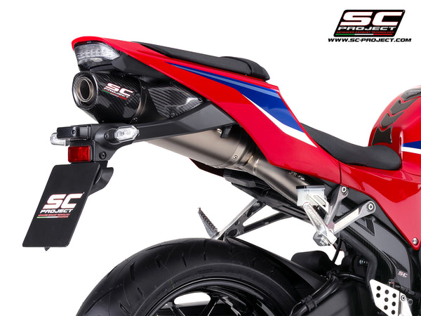 Honda CBR600RR with SC-Project SC-RR titanium exhaust, detail view