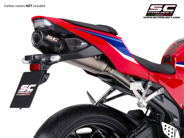 Honda CBR600RR with SC-Project SC-RR titanium exhaust, detail view