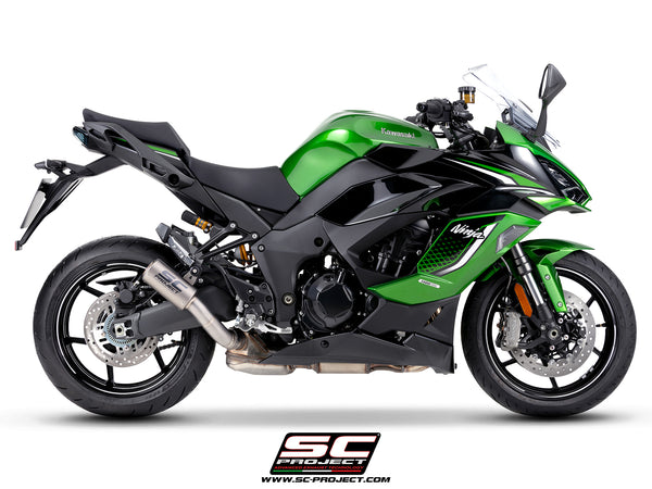 Kawasaki Ninja 1100SX with SC-Project CR-T titanium exhaust, side view