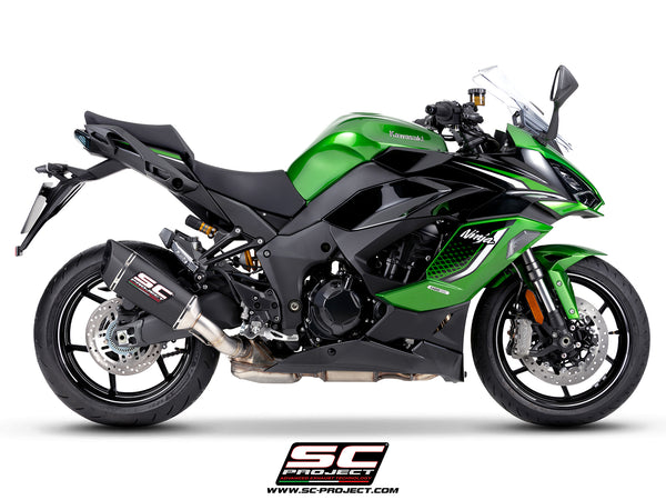 Kawasaki Ninja 1100SX with SC-Project SC1-R carbon fibre exhaust, side view