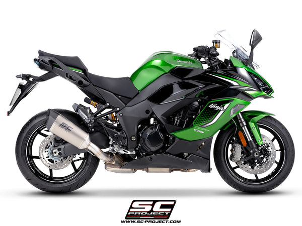 Kawasaki Ninja 1100SX with SC-Project SC1-R titanium exhaust, side view