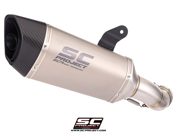 Kawasaki Ninja 1100SX with SC-Project SC1-R titanium exhaust, silencer detail view