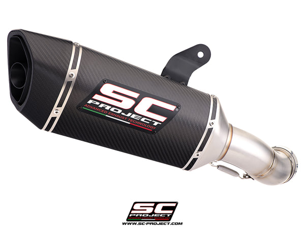 Kawasaki Ninja 1100SX with SC-Project SC1-R carbon fibre exhaust, silencer detail view
