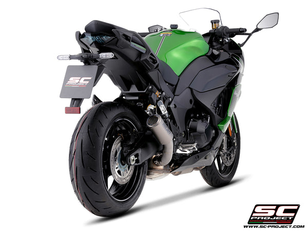 Kawasaki Ninja 1100SX with SC-Project CRT titanium exhaust, rear view