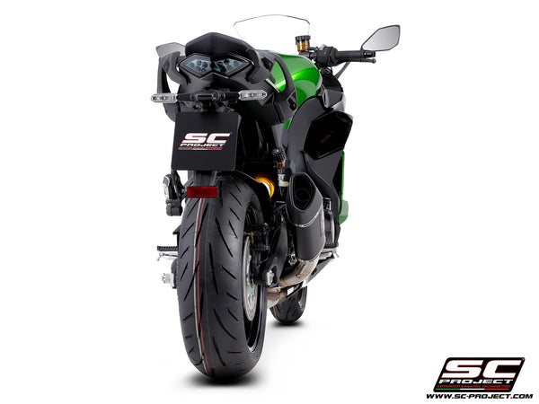 Kawasaki Ninja 1100SX with SC-Project SC1R carbon fibre exhaust, back view