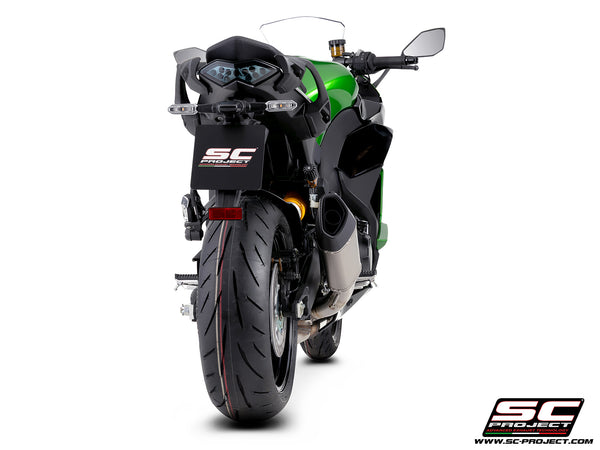 Kawasaki Ninja 1100SX with SC-Project SC1R titanium exhaust, back view