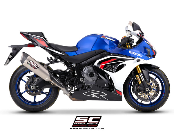 Suzuki GSX-R1000R with SC-Project SC1-R 350mm titanium exhaust, side view