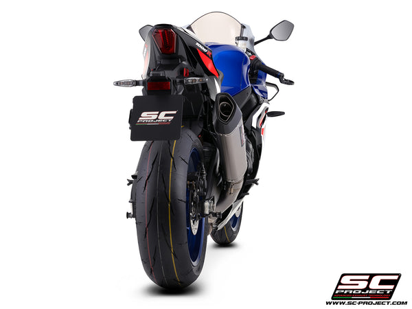 Suzuki GSX-R1000R with SC-Project SC1-R 350mm titanium exhaust, back view