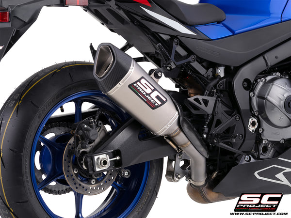 Suzuki GSX-R1000R with SC-Project SC1-R 250mm titanium exhaust, detail view