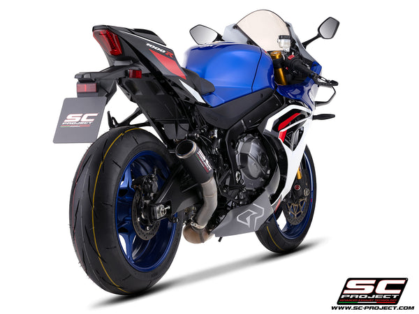 Suzuki GSX-R1000R with SC-Project CR-T carbon fibre exhaust, rear view