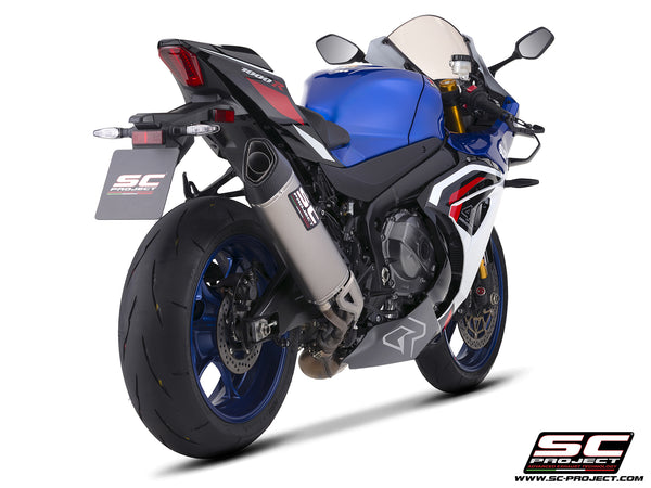 Suzuki GSX-R1000R with SC-Project SC1-R GT titanium exhaust, rear view
