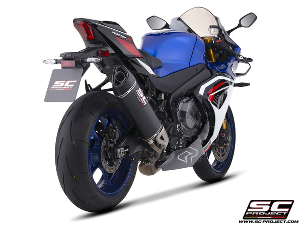 Suzuki GSX-R1000R with SC-Project SC1-R GT carbon fibre exhaust, rear view