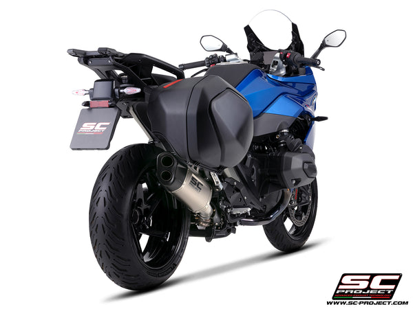 BMW R 1300 RS with SC-Project Adventure-R titanium exhaust, side case view