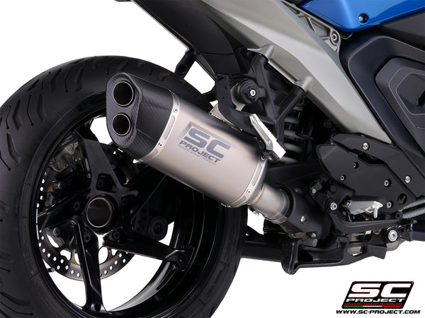 BMW R 1300 RS with SC-Project Adventure-R titanium exhaust, detail view