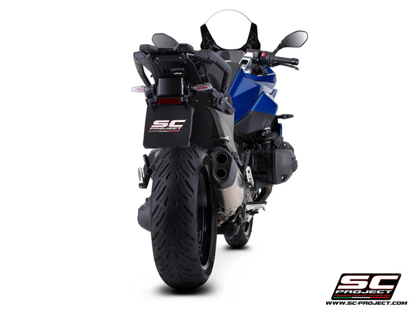 BMW R 1300 RS with SC-Project Adventure-R titanium exhaust, back view