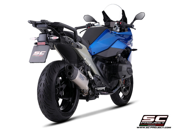BMW R 1300 RS with SC-Project Adventure-R titanium exhaust, rear view