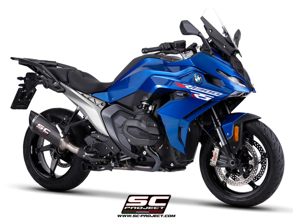 BMW R 1300 RS with SC-Project SC1-R carbon fibre exhaust, 3/4 front view