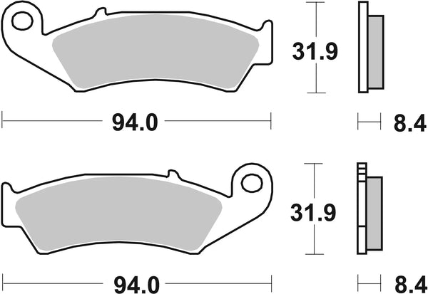 BREMBO Rear SP Brake Pad Set, Honda VTR R400 1990 – 07HO29