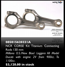 NCR CORSE Titanium Connecting Rods 130mm