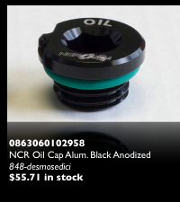 NCR Aluminum Black Anodized Oil Cap 848 Desmosedici