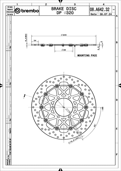 BREMBO 08A64232 product packaging