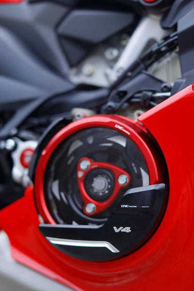CNC RACING | Clear oil bath clutch cover Ducati Panigale V4