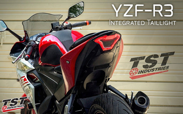 TST Programmable and Sequential LED Integrated Tail Light for Yamaha YZF-R3 2015-2024 / FZ-07 2015-2017