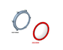 MOTOCORSE Aluminum oil clutch window frame with special rounded clear window and Titanium screws - Ducati v4 Colore