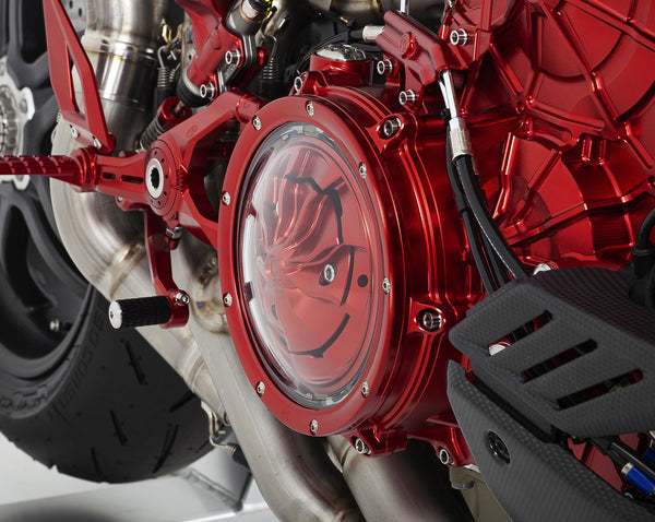 MOTOCORSE aluminium oil clutch window frame Ducati V4